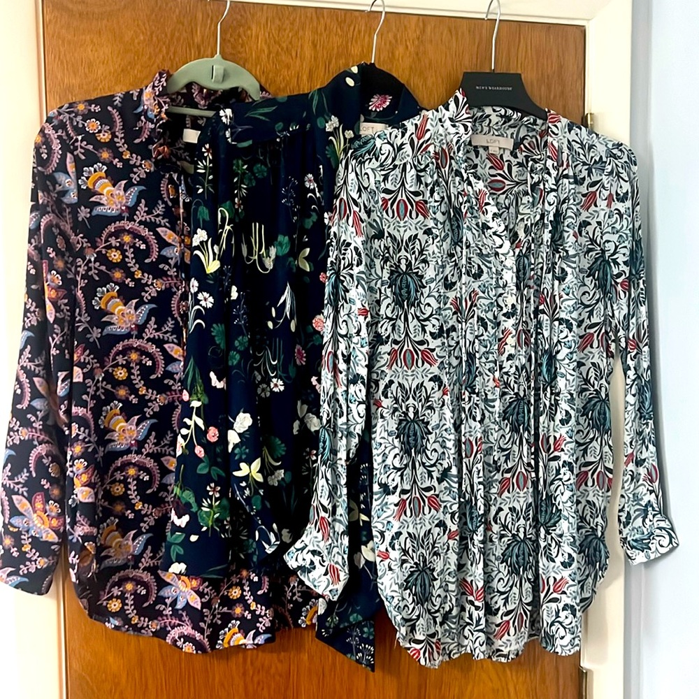 3 Loft blouses